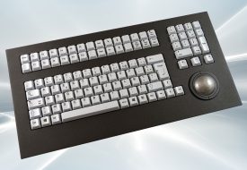 Clavier industriel 105 touches intégrable par l'avant avec trackball 50mm