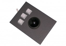 Trackball 38mm industrielle 3 boutons intégrable par l’avant