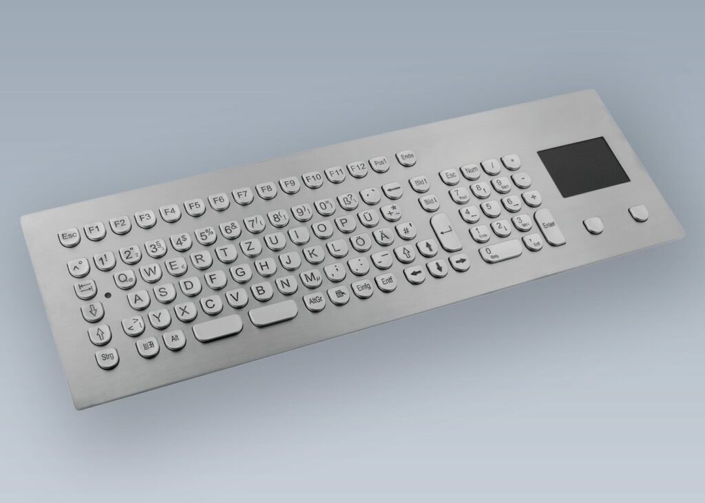 Clavier inox antivandale avec touchpad