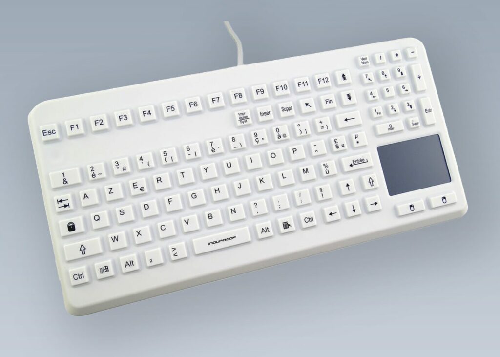 Clavier lavable silicone avec touchpad