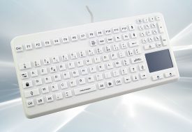 Clavier lavable 104 touches blanc étanche IP68 avec touchpad