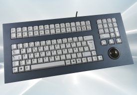 Clavier industriel 105 touches intégrable par l'avant avec trackball 38mm