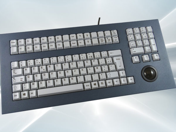 Clavier industriel 105 touches intégrable par l'avant avec trackball 38mm