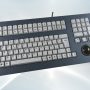 Clavier industriel 105 touches intégrable par l'avant avec trackball 38mm