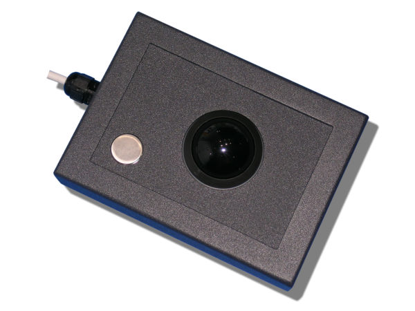 Trackball 38mm industrielle 1 bouton en boitier de table