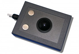 Trackball 38mm industrielle 2 boutons en boitier de table