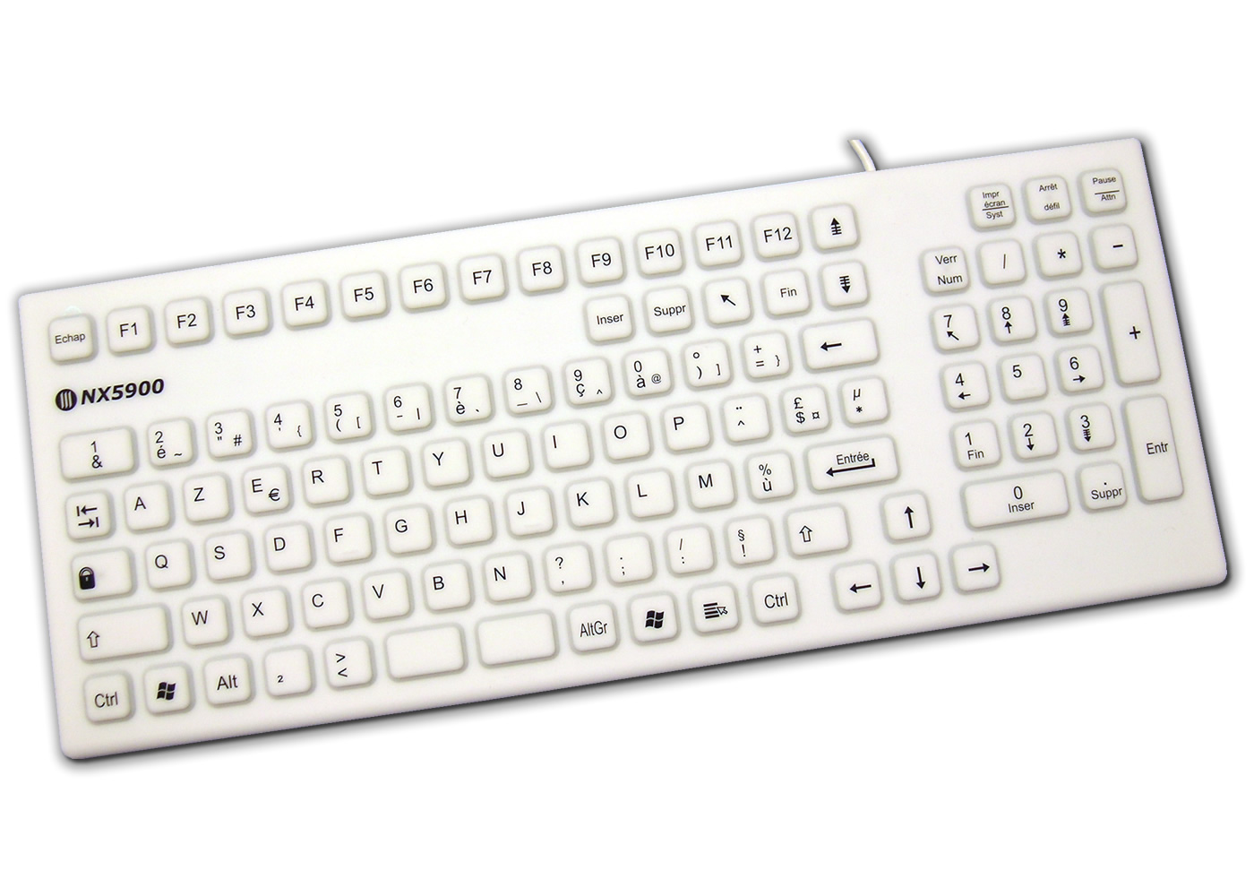 Clavier médical étanche en silicone à touches mécaniques - Nicomed