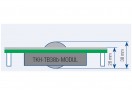 Trackball 38mm industrielle 2 boutons microswitchs intégrable par l’avant – Plan de coté