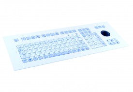 Clavier 105 touches intégrable en panneau par l'avant avec trackball 38mm