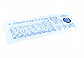 Clavier 105 touches intégrable en panneau par l'avant avec trackball 50mm