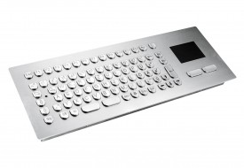 Clavier inox antivandale 84 touches intégrable par l'avant avec touchpad