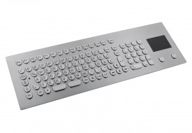 Clavier inox antivandale 105 touches intégrable par l'avant avec touchpad