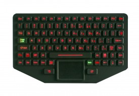 Clavier industriel 89 touches compact rétroéclairé en version OEM avec souris tactile