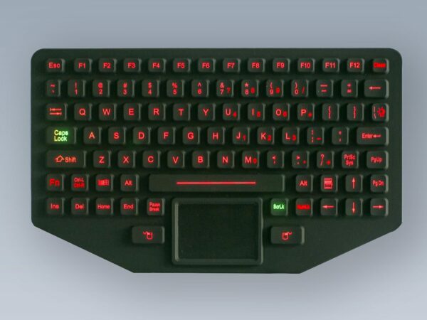 Clavier industriel 89 touches compact rétroéclairé en version OEM avec souris tactile