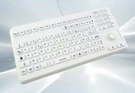 Clavier lavable 104 touches blanc étanche IP68 avec mouse button