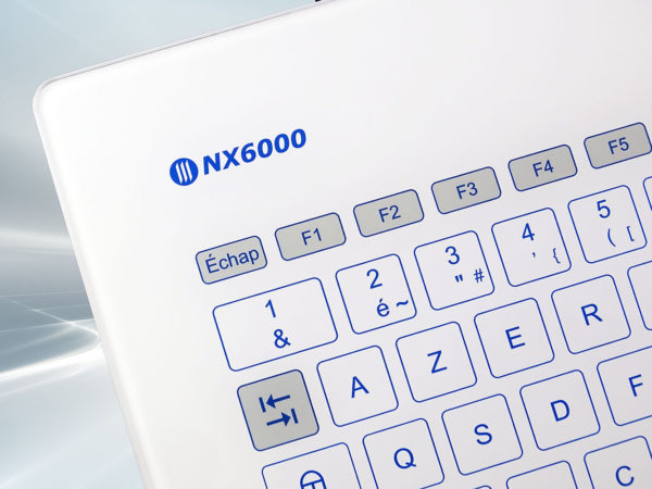 NX6000 : Le premier clavier tactile intégrable en panneau avec 103 touches et touchpad nettoyable et décontaminable - NX6000