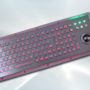 Clavier inox 104 touches rétroéclairé avec trackball 25mm – rétroéclairage actif