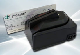 Lecteur de chèques CMC7 avec lecteur de cartes magnétiques tri-pistes sécurisé intégré
