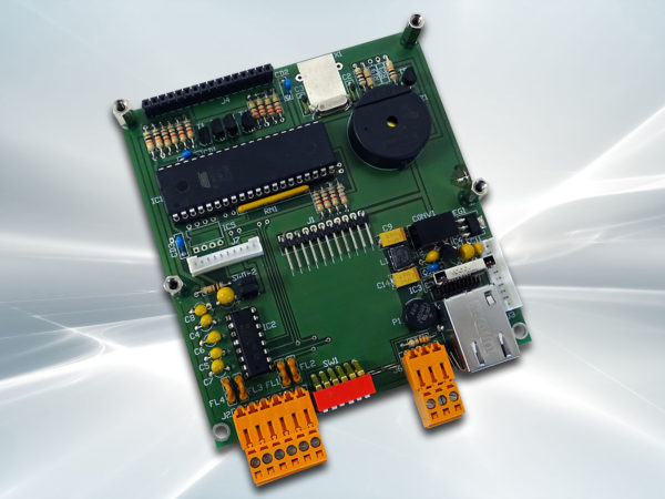 Terminal ASCII OEM RS232 / Ethernet avec afficheur OLED et gestion de 8 touches et 4 LEDs - Electronique de gestion