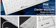 KG25240 - Nouveau clavier étanche avec membrane silicone sur touches mécaniques