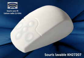 Souris sans fil lavable laser étanche IP68