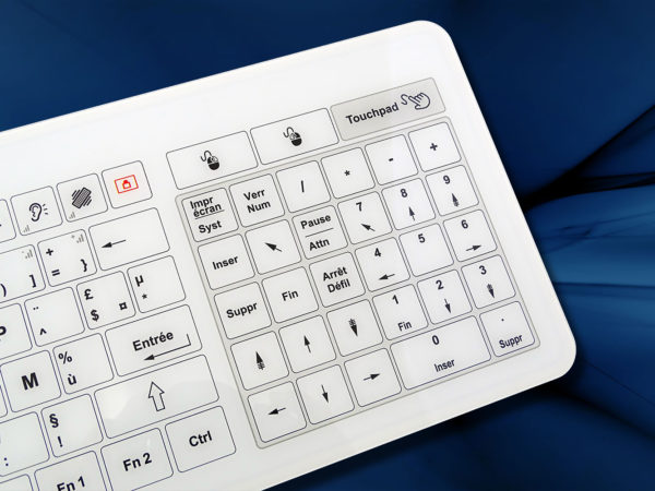 B45 clavier tactile filaire avec touchpad - pavé numérique touchpad