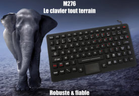 Clavier industriel 89 touches compact rétroéclairé avec souris tactile, version OEM militaire