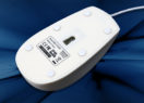 Souris médicale ergonomique IP68 avec molette tactile – Vue de dessous