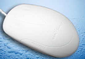 Souris médicale optique lavable grise étanche IP68 antimicrobienne