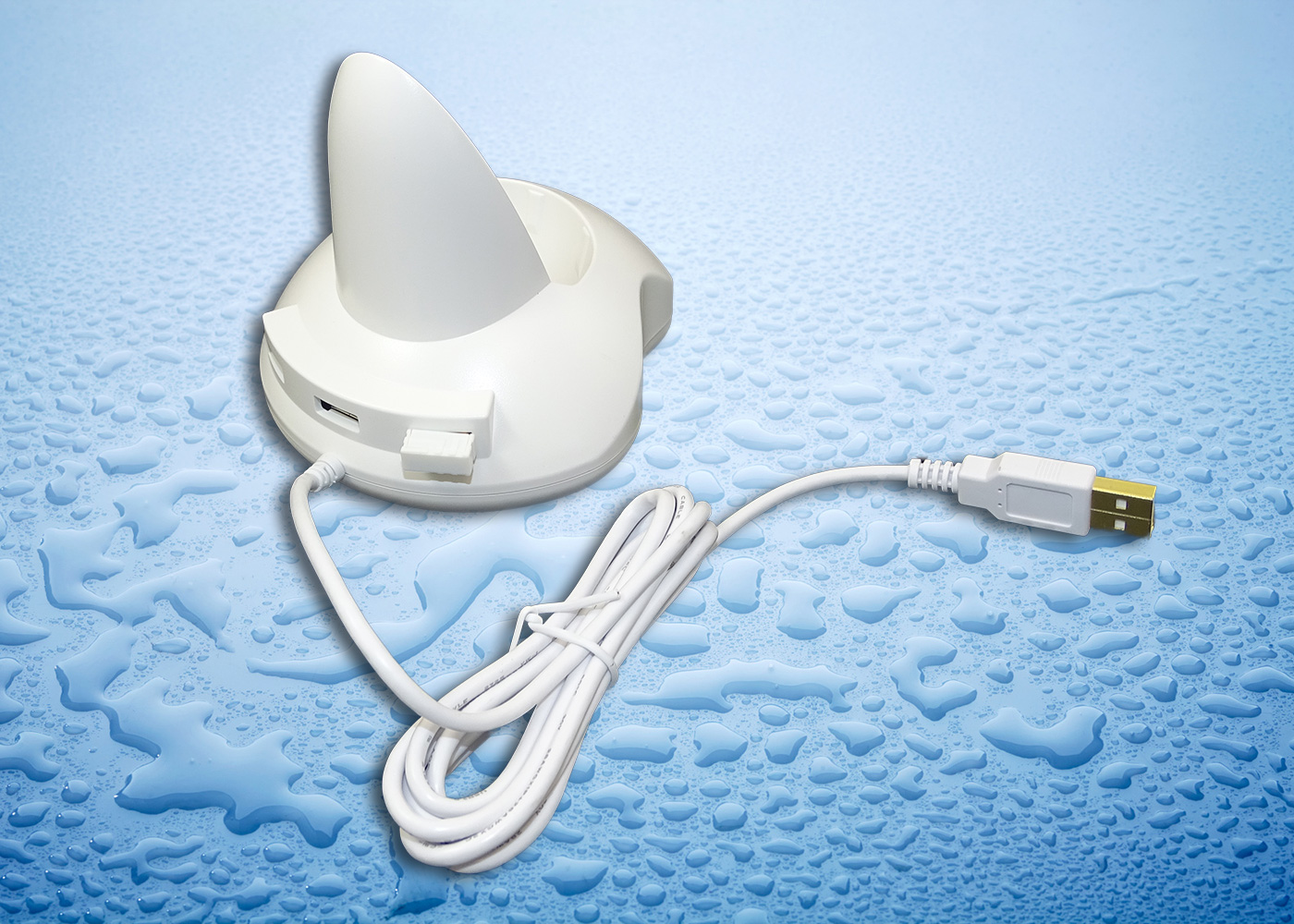 Souris médicale sans fil rechargeable STWM042WE – Détail socle avec HUB USB