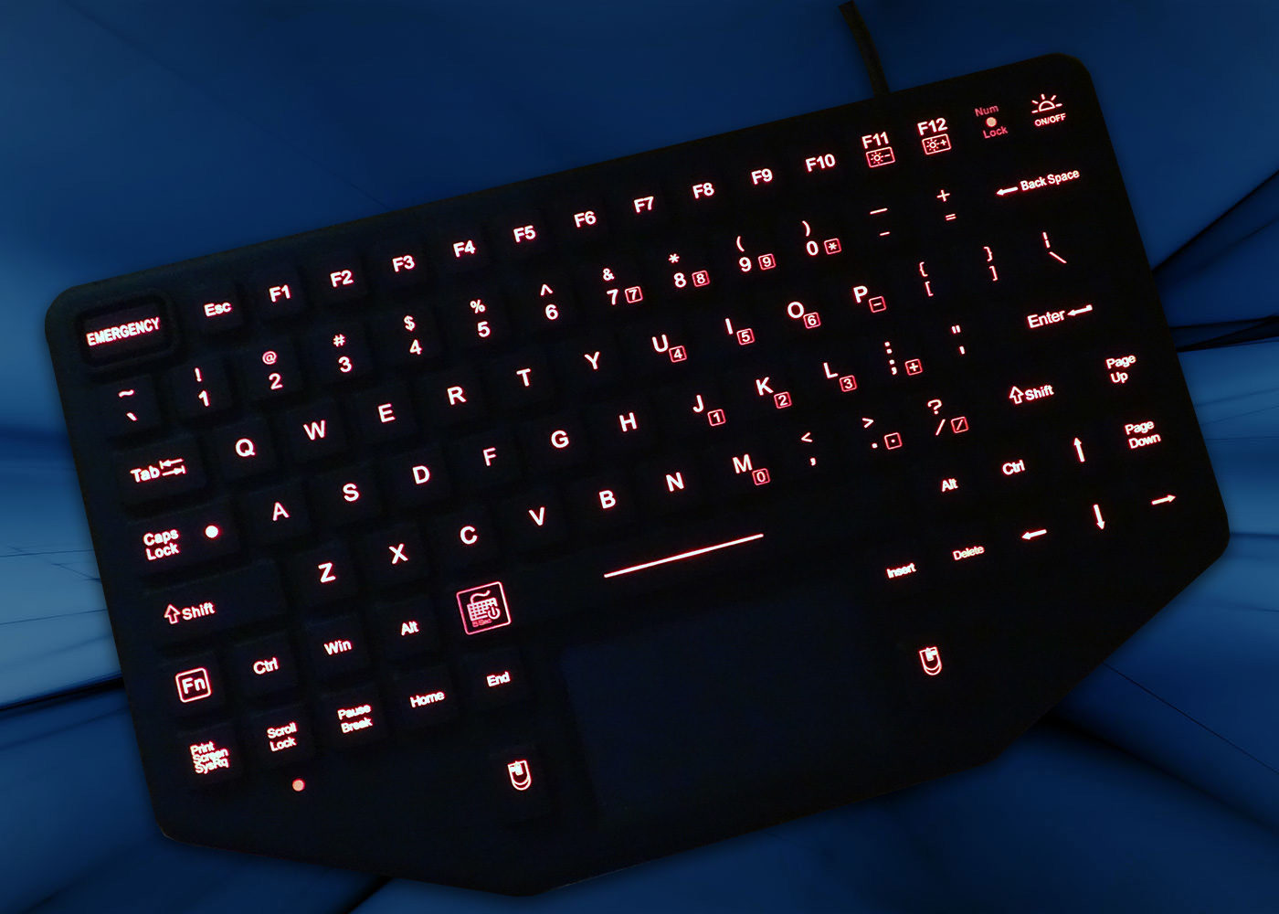 Clavier InduBoard 253 – Rétroéclairage