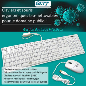 Claviers et souris antimicrobiens pour le domaine public