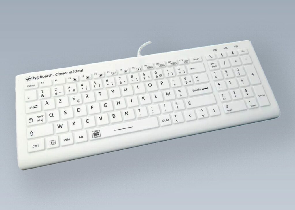 Clavier médical en silicone filaire