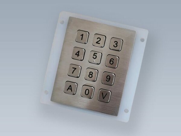 Clavier inox 304L antivandale 12 touches en châssis ouvert (OEM)